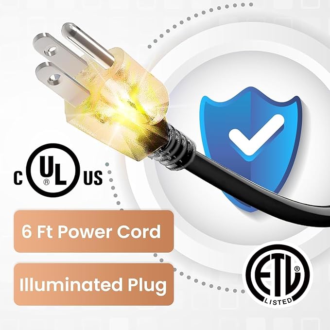 22 FT Heat Tape for Water Pipes Freeze Protection with Thermostat, Electric Heat Trace Pipe Heating Cable Energy-Saving 120V 7W/FT