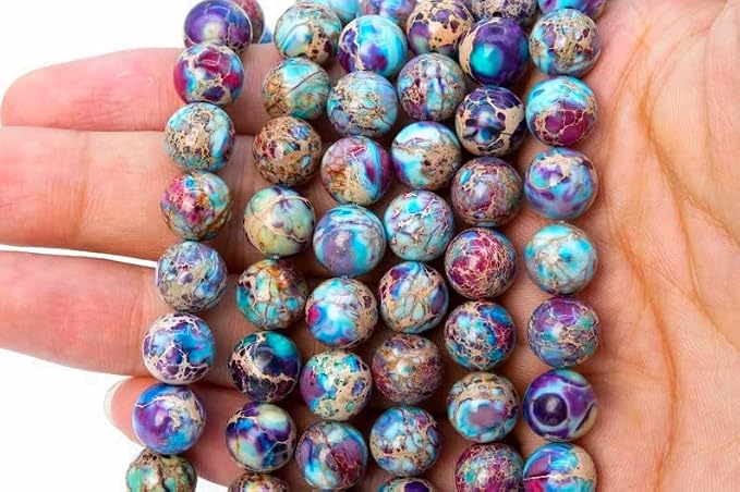 Zenkeeper 108 Pcs Sea Sediment Imperial Jasper Beads - Image 5