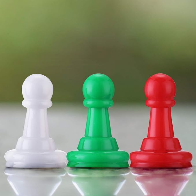 Shappy 32 Pieces Multicolor Plastic Pawn Chess Pieces - Image 7