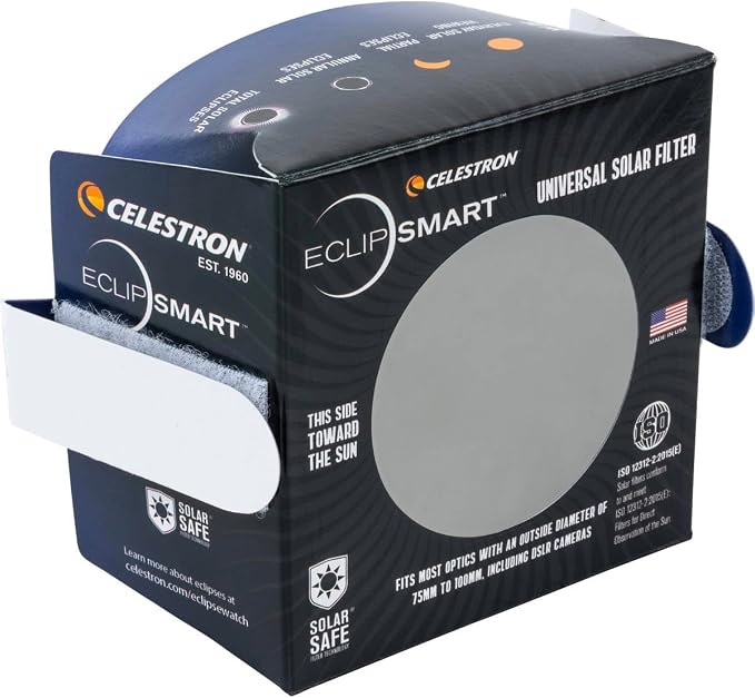 Celestron – EclipSmart Safe Solar Eclipse Telescope and Camera Filter – Meets - Image 4