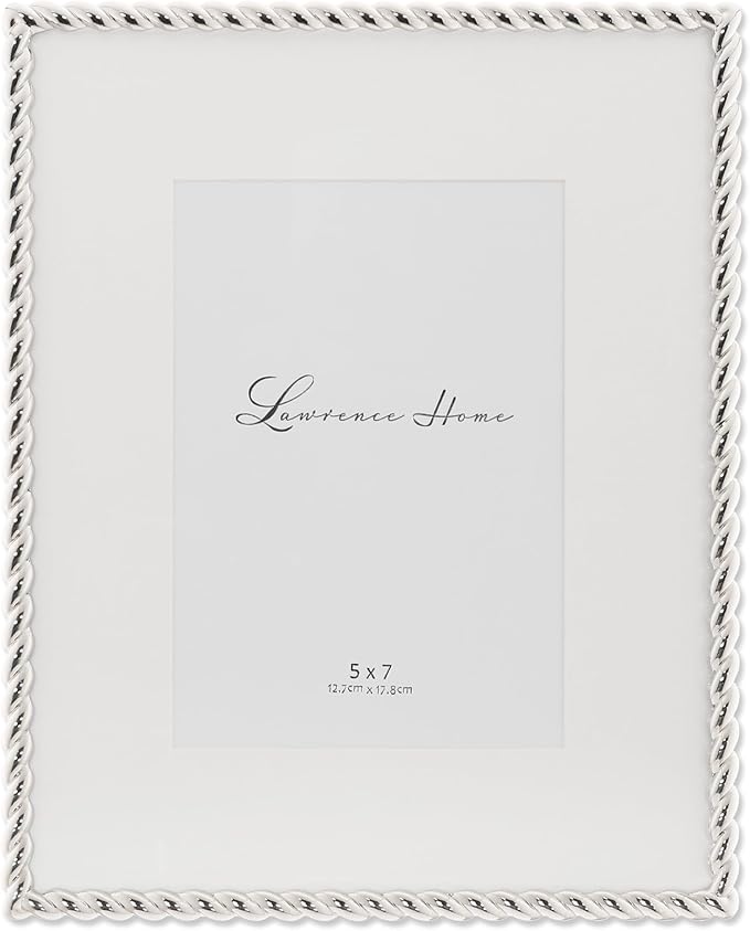 Lawrence Frames Silver Metal Rope 8x10 Matted by LawrenceFrames