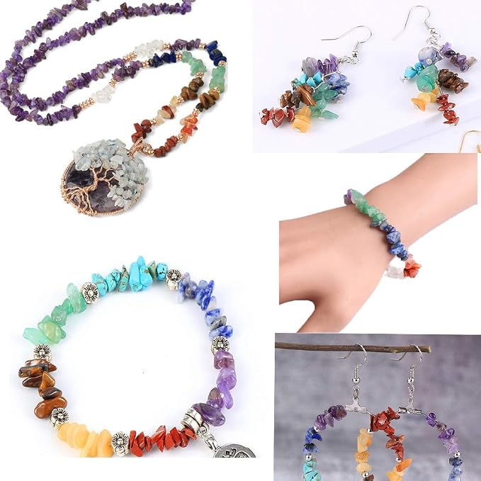 Natural Chip Stone Beads Tiger Eye 5-8mm About 400 Pieces Irregular Gemstones - Image 9