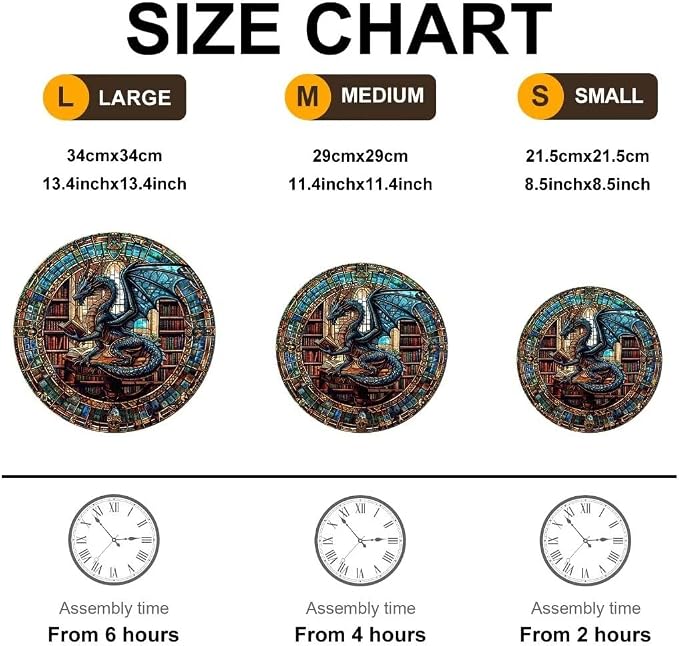 Dragon Library Puzzles Adults Gifts - Image 3