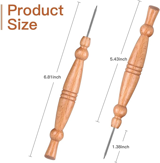 Stiletto & Pressing Tool, Precision Stiletto Handy for Getting Seams to Lay Correctly, Stiletto Quilting/Sewing Tool, Awl Tool for Sewing, Leather Hole Punch