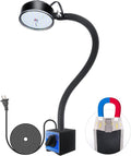 20W WangJiaTai Magnetic Work Light, LED Machine Light with 20 in Flexible Gooseneck and Magnetic Base, Magnetic Shop Lamp, Lathe Light, for Work Bench, Sewing Machine, Grill, Industrial Lighting,Black