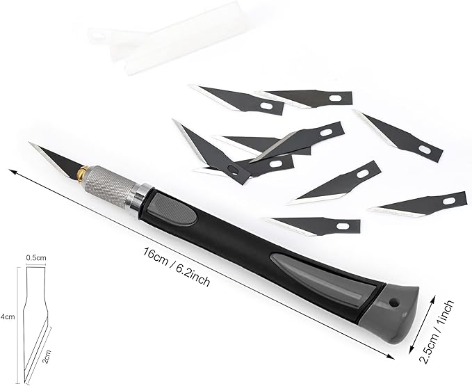 EHDIS Precision Hobby Knife Set Utility Craft Knife Kit - Image 2
