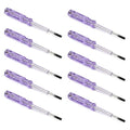 Fielect 10pcs Voltage Tester Voltage Detector Pen Circuit Tester Tool Steel Batch Slotted Test Pencil JRDB-168 AC/DC 100-500V Clear