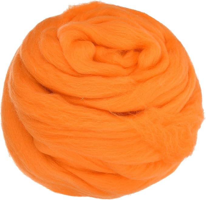 uxcell Needle Felting Wool, 3.5 Oz Nature Fibre Wool Yarn Roving by uxcell