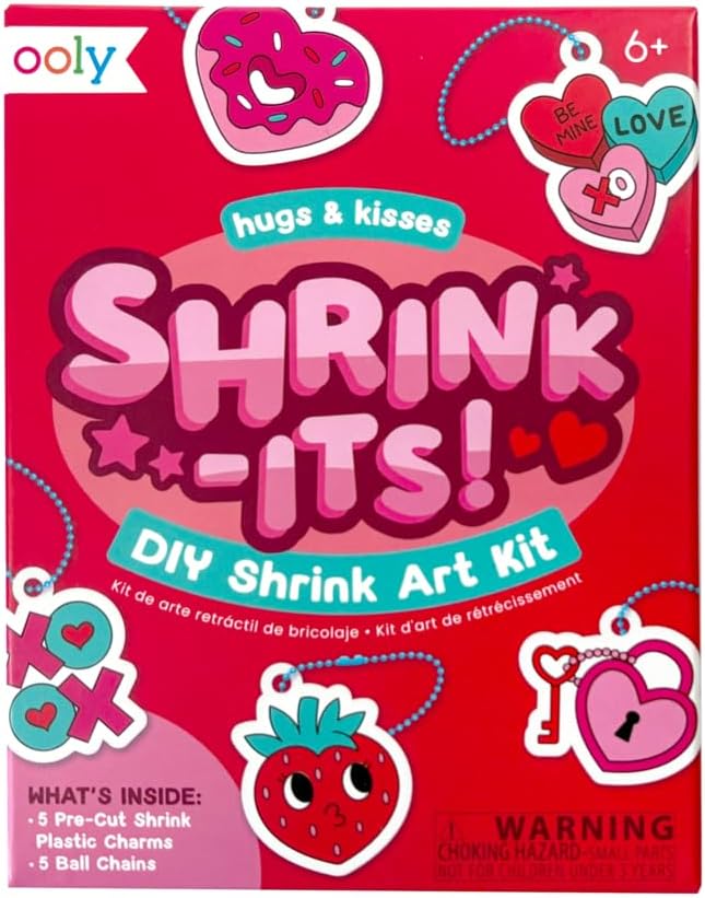Ooly Mini Shrink-Its DIY Shrink Art Kit – 5 Pre-Cut Shrinking Plastic Charms by Ooly