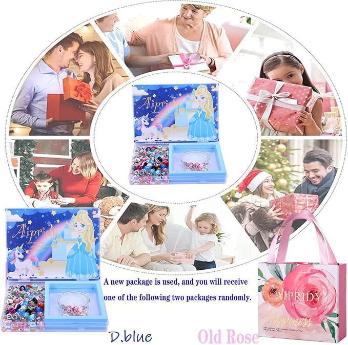 AIPRIDY Charm Bracelet Making Kit, Unicorn Mermaid Crafts Gifts Set Can - Image 7