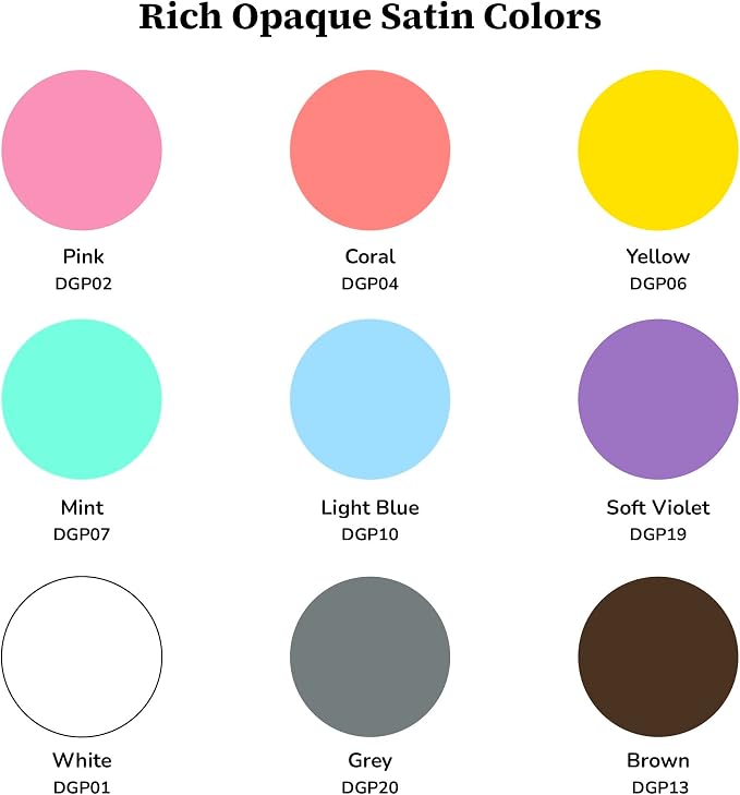 DecoArt Acrylic Glass Paint Set – Pastel Colors, 9 Bottles – Opaque Art and - Image 2