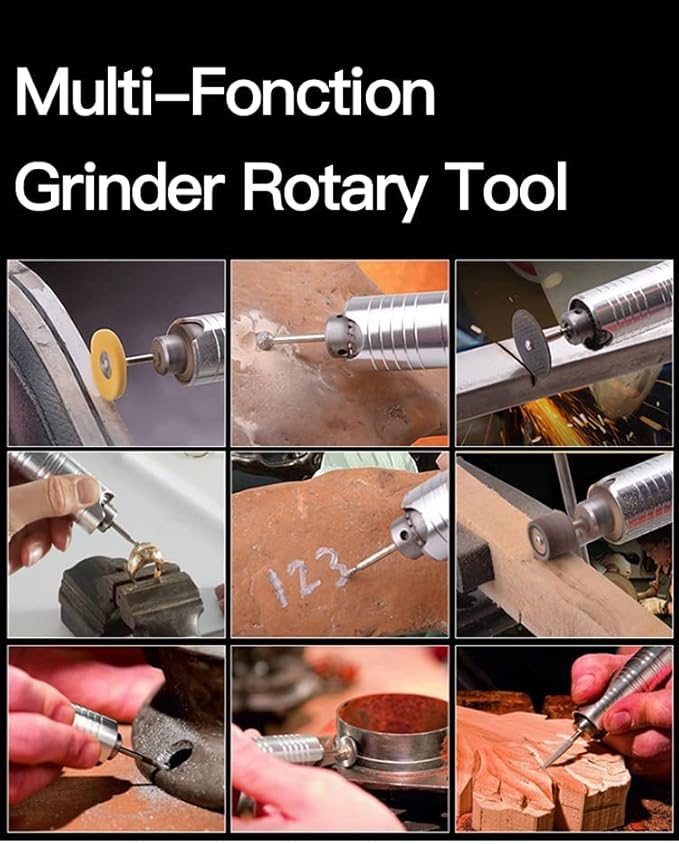 380W Flex Shaft Rotary Tool with Stepless Speed Foot Pedal, Multi-Function Metal Hanging Grinder Carver Kit - Ideal for Carving, Buffing, Drilling, Polishing, Sanding, Cutting- Includes DIY Accessorie