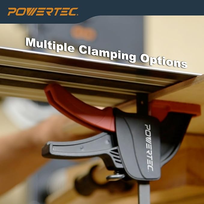 POWERTEC 55" Track Saw Guide Rail for Kreg Track Saws | Perfect for Repeatable Rip Cuts & Crosscuts | Extruded Aluminum Guide Rail for Optimized Bevel & Straight Cuts (71990)