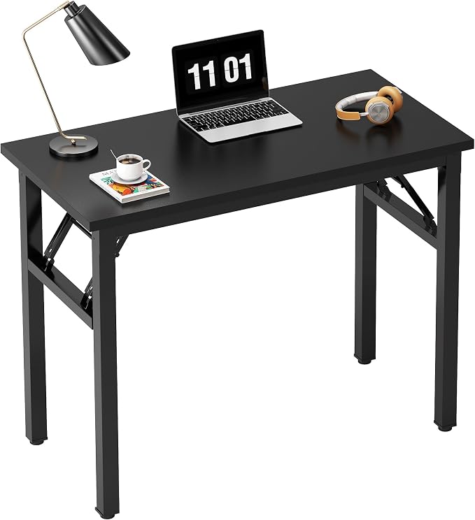 Need Small Folding Computer Desk, 31.5 Inch Writing Table, Sturdy Foldable Desk by Need