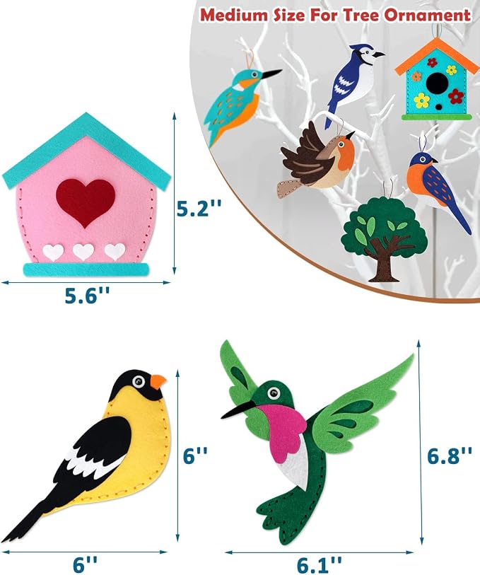 CiyvoLyeen Wild Birds Sewing Craft Kit Animal Sewing Kit - Image 2