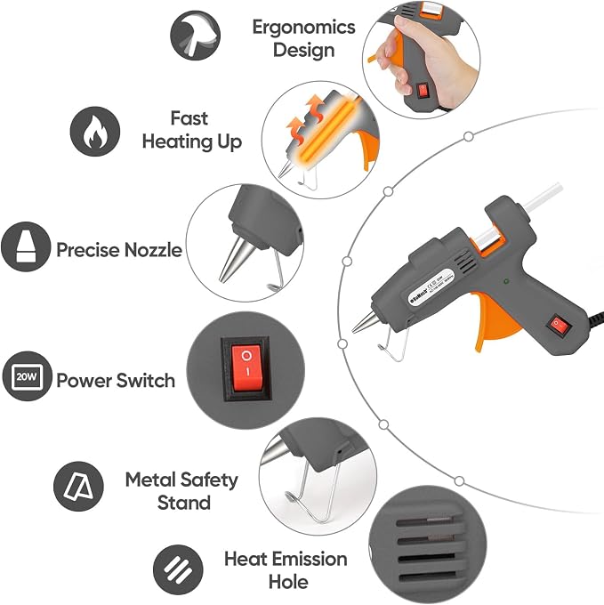 ROMECH 20W Mini Hot Glue Gun - Image 2