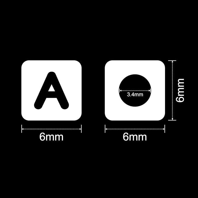 Augshy 700PCS White Letter Beads Alphabet Beads - Image 2