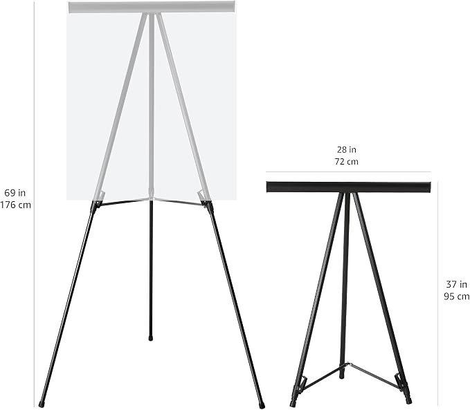 Amazon Basics High Boardroom Height Adjustable Flipchart Whiteboard and Display - Image 2