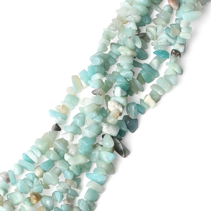 LAIDANLA Amazonite 400pcs Natural Chip Stone Beads 5-8mm Healing Crystal - Image 2