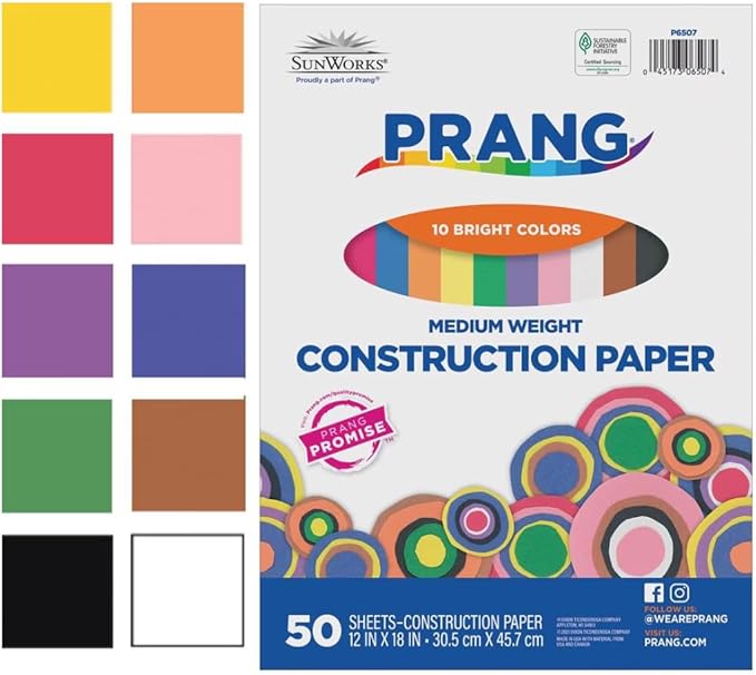 Prang Construction Paper, 10 Assorted Colors, 50 Sheets - Image 2
