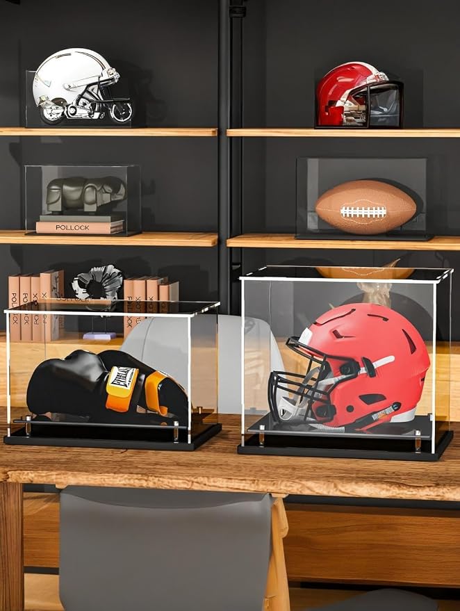 Football Helmet Display case Full Size, Self-Assembly Acrylic Helmet Display - Image 8