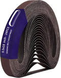 24 Pcs 1/2 x 18 Inch Assorted Aluminum Oxide Sanding Belt,80/120/150 Grit