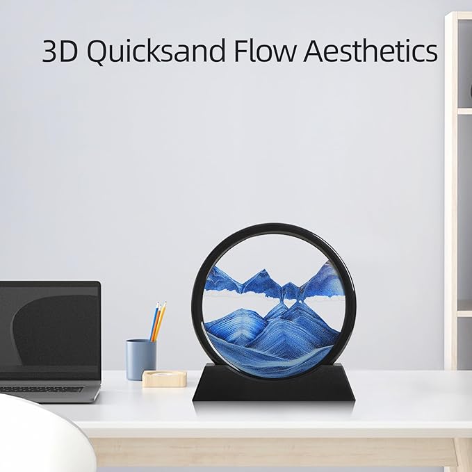 Moving Sand Art Liquid Motion, 3D Deep Sea Sandscape Color Quicksand Decor - Image 4