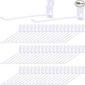 Moxweyeni 100 Pack Slatwall Hooks Slatwall Accessories Slat Wall Hanging Pegboard Hangers Slat Board Display Hooks for Retail Garage Organization Gridwall, White(7.8 Inch)