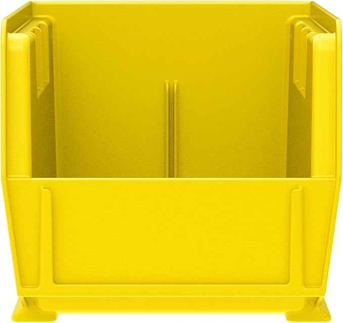 Akro-Mils 30230 AkroBins Plastic Storage Bins, Space-Saving Stackable Bins for Garage, Pantry, Craft Organization, 11-" x 5-" x 5-", Yellow, 12-Pack