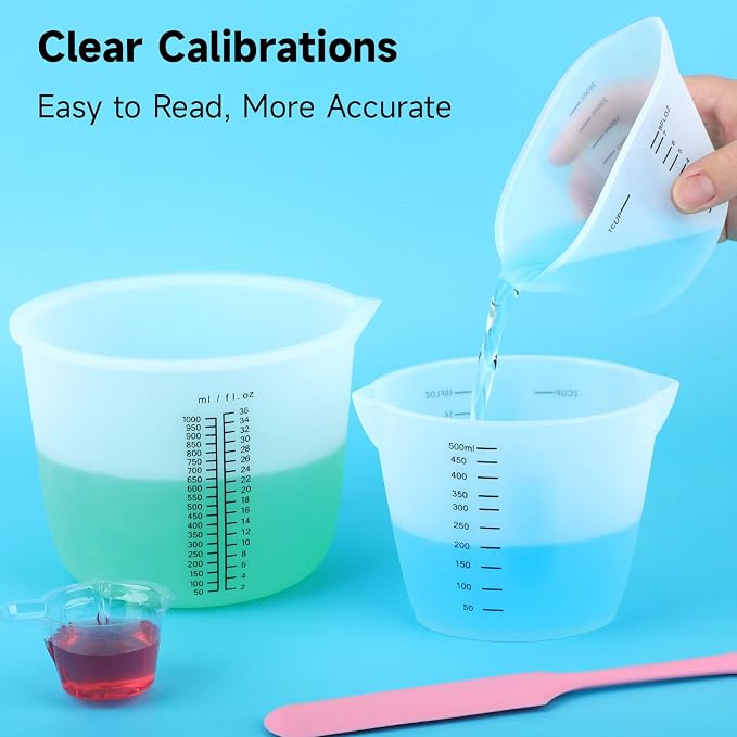 Gartful Silicone Resin Cups Set, Large Silicone Mixing Bowl - Image 3