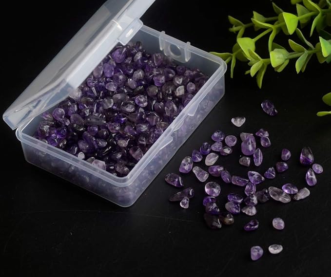 Natural Chip Stone Beads Amethyst 5-8mm About 400 Pieces Irregular Gemstones - Image 3