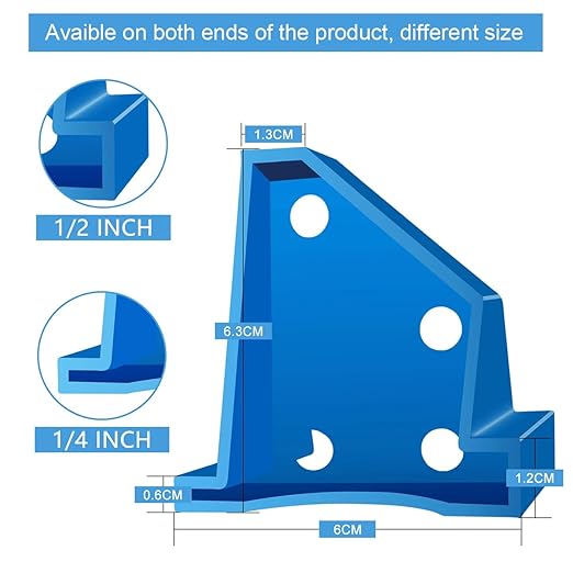40PCS Flooring Spacers, Laminate Flooring Installation Kit with 1/4” & 1/2” Gap, Wood Flooring Accessories for Laminate, Vinyl Plank, Tiles, Hardwood, Floating Flooring, Blue