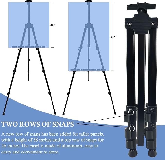 NS JYMB Black 2 Pack Adjustable Art Easel Stand - Image 7