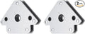 HARFINGTON 2pcs Welding Magnets 55.12 lbs Magnetic Welding Clamp Holder Galvanized Iron Arrow-Shaped Tool 45, 90, 135 Degree with Center Hole for Fixed Angles, Silver Tone