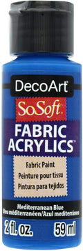 Deco Art SoSoft Fabric Acrylic Paint 2oz-Mediterranean Blue by DecoArtAcrylicPaintCraftSupplies