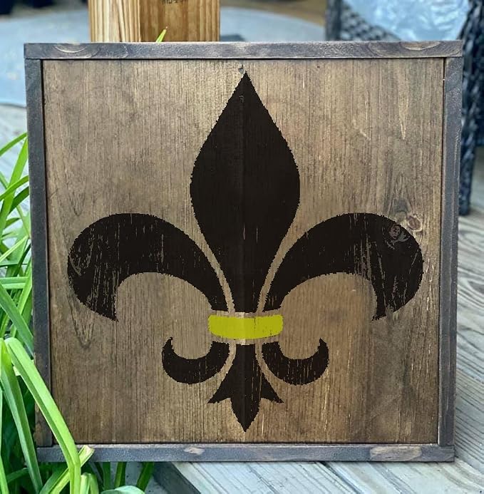 Large 12"x12" Fleur de lis Stencil - Image 3