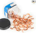 30-Pack EFIELD 3/4-Inch Copper Pipe Strap, Two-Hole Clamp Mount, Copper Made, Pro Pack, (COPPER024)