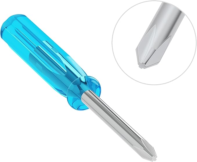 5PCS Mini Phillips Screwdriver, 2mm Cross Head with Blue Non-slip Handle for Small Appliances, 1.77"(45mm) Total Length, Non-magnetic