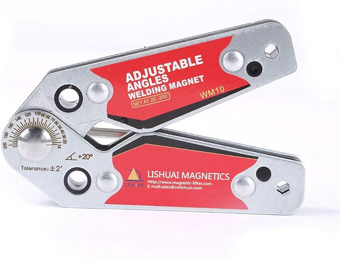 LISHUAI New Adjustable Angle(20°~200°) Welding Magnet clamp,Welder Tool Accessories (Small)
