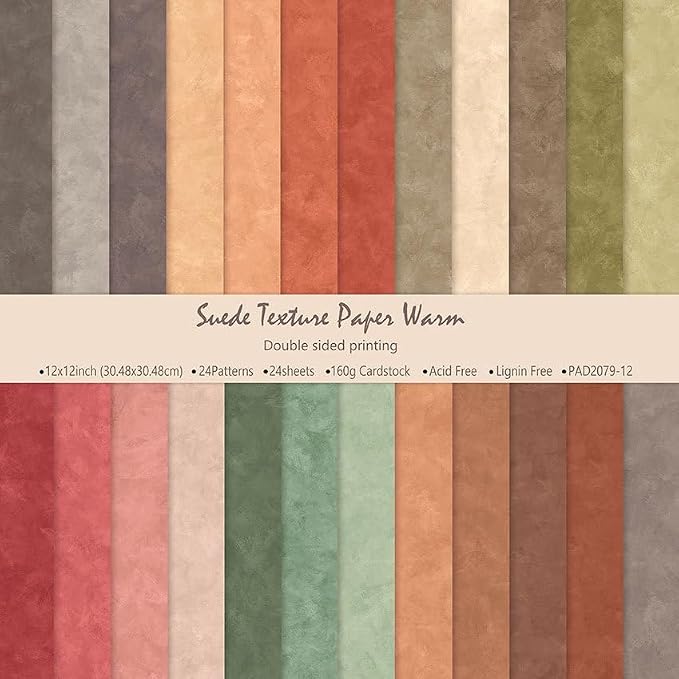 12×12 Boho Scrapbook Paper Vintage Flower Patterned Papers Pad, 24 Sheets by iKammo