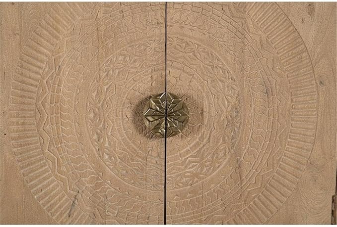 Chateau 6-Door Carved Solid Wood Sideboard in Beige - Image 4