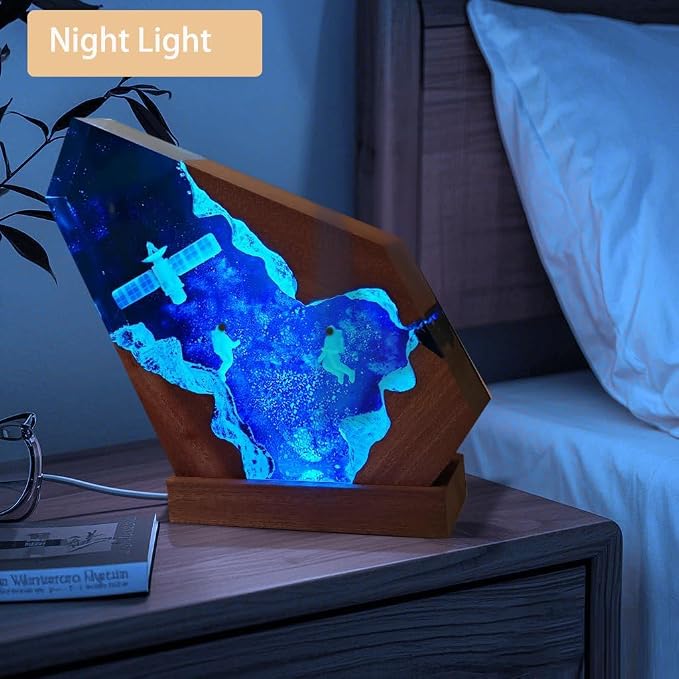 Space Resin Lamp, Handmade Galaxy Resin Night Light - Image 9