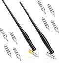 10PCS Oblique Calligraphy Dip Pen Set by Mozeat+Lens