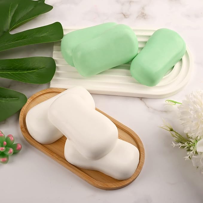 Sakolla 2 Pack 6 Cavity DIY Silicone Soap Molds Classical Handmade Silicone - Image 6