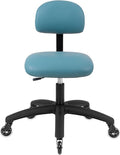 Chair Master FSS Series Square seat (20"-28") seat Height Chair. Vinyl-for Office, Garage, Desk, Shop, Computer, Doctor, Medical, Easy to Clean! NO Footring (Aqua, Medium, Rubber Roller Casters)