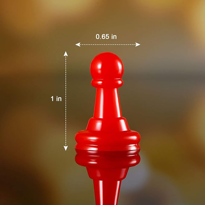 Gejoy 128 Pcs Board Game Pieces Multicolor Plastic Chess Pawn 1 Inch Game Pawns - Image 2