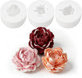 3Pcs 3D Jasmine Peony Flower Silicone Molds by JDHSilicone