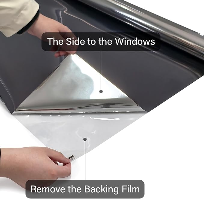 Kromapolis One Way Window Privacy Film Reflective Mirror Home Window Tint - Image 5