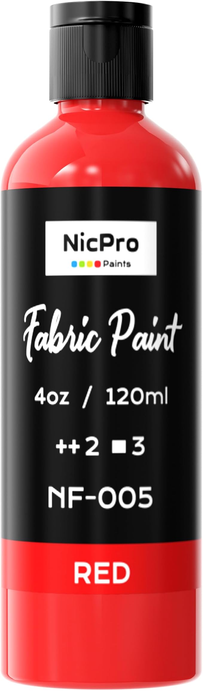 Nicpro Red Fabric Paint, 4 oz Fabric Paint by Nicpro