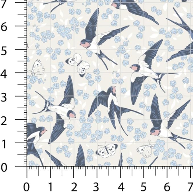 Patchwork Fabric Panel 100x155 cm, 100% Cotton Satin, 6 Coordinated Floral & - Image 4
